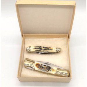 Frost Cutlery Mustang Mojave Bone 2-Piece Knife Set (MB109MB)